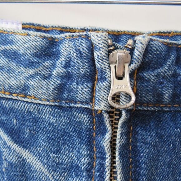 Zara TRF IX'D Makers Womens Size Small Denim Upcycled Distressed Jean Skirt - Picture 7 of 15